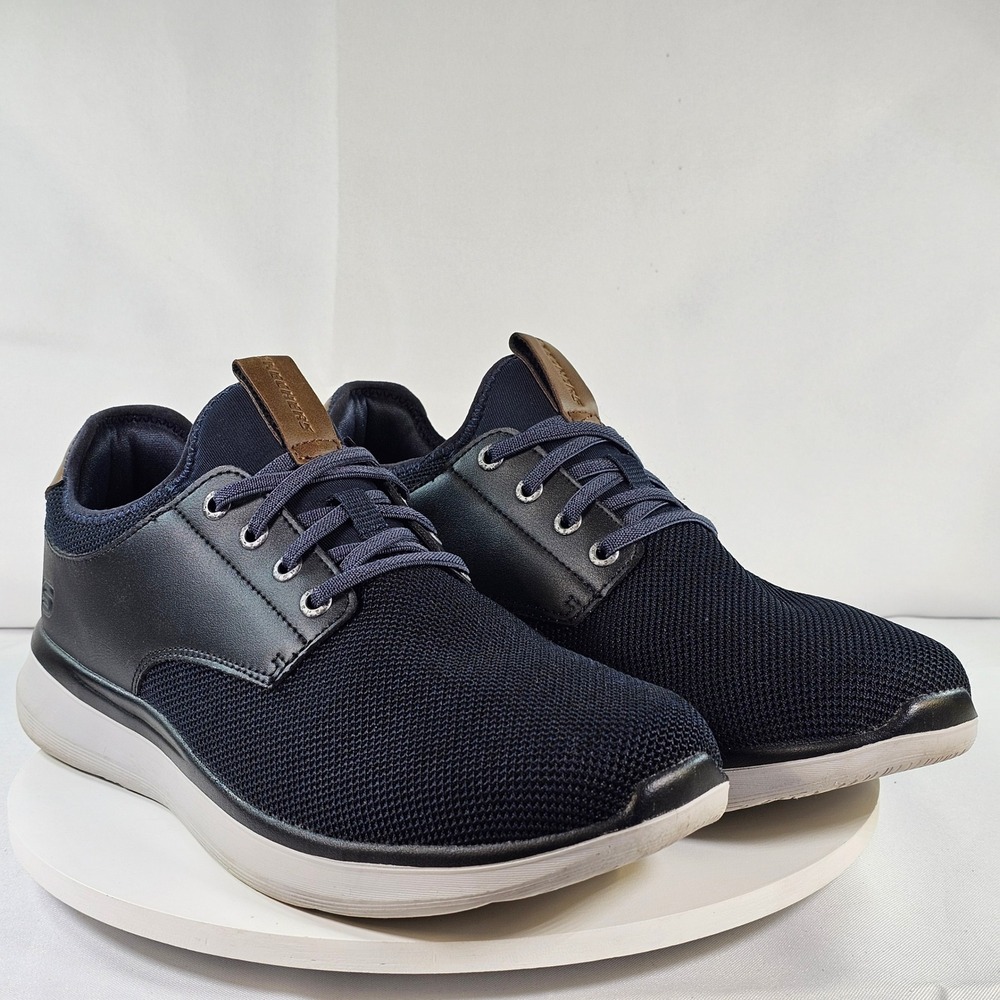Skechers Relaxed Fit Air Cooled Memory Foam Men Navy Mesh Sneakers 58817 Size 12